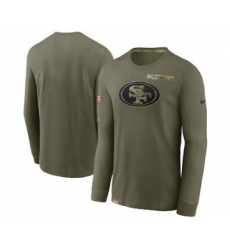 Men's San Francisco 49ers Football Olive 2021 Salute To Service Performance Long Sleeve T-Shirt