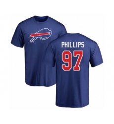 Football Buffalo Bills #97 Jordan Phillips Royal Blue Name & Number Logo T-Shirt