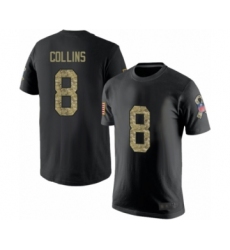 Football New England Patriots #8 Jamie Collins Black Camo Salute to Service T-Shirt