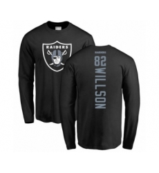 Football Oakland Raiders #82 Luke Willson Black Backer Long Sleeve T-Shirt