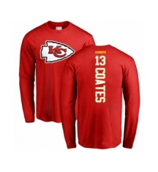 Football Kansas City Chiefs #13 Sammie Coates Red Backer Long Sleeve T-Shirt
