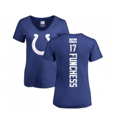 Football Women's Indianapolis Colts #17 Devin Funchess Royal Blue Backer T-Shirt