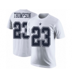 Football Men's Dallas Cowboys #23 Darian Thompson White Rush Pride Name & Number T-Shirt