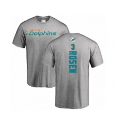 Football Miami Dolphins #3 Josh Rosen Ash Backer T-Shirt