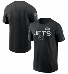 Men's New York Jets Black 2026 Salute to Service Sideline Dri-FIT T-Shirt