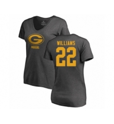 Football Women's Green Bay Packers #22 Dexter Williams Ash One Color T-Shirt