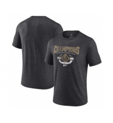 Men's Vegas Golden Knights Heather Charcoal 2023 Western Conference Champions Icing Tri-Blend T-Shirt