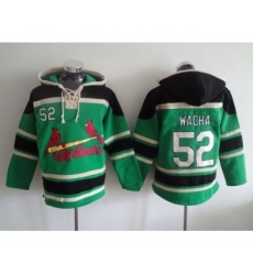 Men's St. Louis Cardinals #52 Michael Wacha Green MLB Hoodie