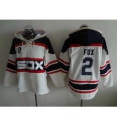 Men's Chicago White Sox #2 Nellie Fox White Pullover Hoodie