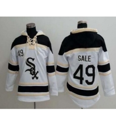 Men's Chicago White Sox #49 Chris Sale White Baseball MLB Hoodie