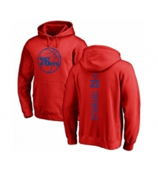 Basketball Philadelphia 76ers #22 Mattise Thybulle Red One Color Backer Pullover Hoodie