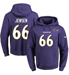 NFL Men's Nike Baltimore Ravens #66 Ryan Jensen Purple Name & Number Pullover Hoodie