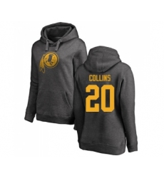 Football Women's Washington Redskins #20 Landon Collins Ash One Color Pullover Hoodie