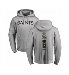 Football New Orleans Saints #78 Erik McCoy Ash Backer Pullover Hoodie