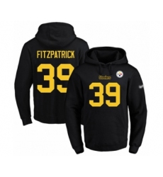 Football Men's Pittsburgh Steelers #39 Minkah Fitzpatrick Black(Gold No.) Name & Number Pullover Hoodie