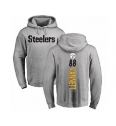 Pittsburgh Steelers #88 Nick Vannett Ash Backer Pullover Hoodie