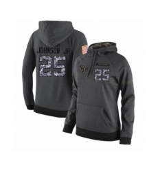 Football Women's Houston Texans #25 Duke Johnson Jr Stitched Black Anthracite Salute to Service Player Performance Hoodie