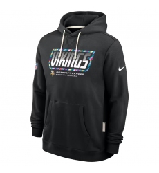 Men's Minnesota Vikings Black 2026 Crucial Catch Sideline Standard Issue Dri-FIT Pullover Hoodie