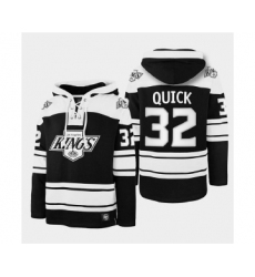Men's Los Angeles Kings #32 Jonathan Quick Black Ageless Must-Have Lace-Up Pullover Hoodie