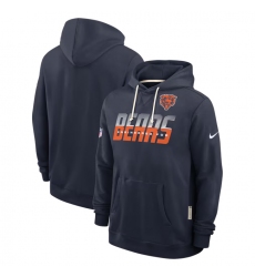 Men's Chicago Bears Navy Sideline Standard Issue Top Prospect Dri-FIT Hoodie