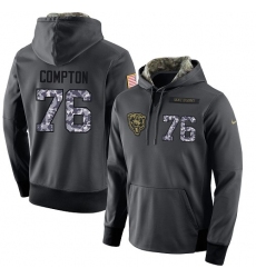 NFL Men's Nike Chicago Bears #76 Tom Compton Stitched Black Anthracite Salute to Service Player Performance Hoodie