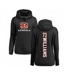 Football Women's Cincinnati Bengals #73 Jonah Williams Black Backer Pullover Hoodie