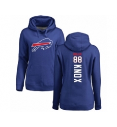 Football Women's Buffalo Bills #88 Dawson Knox Royal Blue Backer Pullover Hoodie