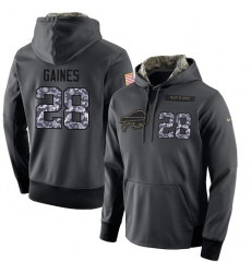 NFL Men's Nike Buffalo Bills #28 E.J. Gaines Stitched Black Anthracite Salute to Service Player Performance Hoodie