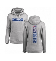 NFL Women's Nike Buffalo Bills #16 Robert Foster Ash Backer Pullover Hoodie