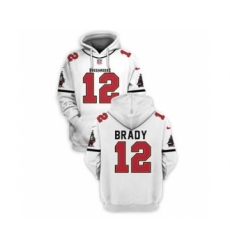 Men's Tampa Bay Buccaneers #12 Tom Brady 2021 White Pullover Football Hoodie