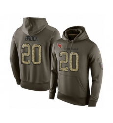 Football Arizona Cardinals #20 Tramaine Brock Green Salute To Service Men's Pullover Hoodie