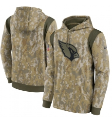 Men's Arizona Cardinals Nike Camo 2021 Salute To Service Therma Performance Pullover Hoodie
