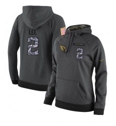 NFL Women's Nike Arizona Cardinals #2 Andy Lee Stitched Black Anthracite Salute to Service Player Performance Hoodie