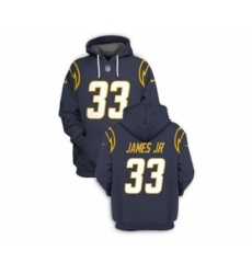Men's Los Angeles Chargers #33 Derwin James JR 2021 Navy Pullover Football Hoodie