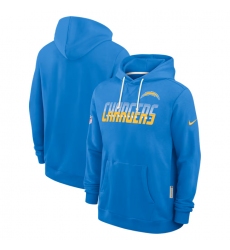 Men's Los Angeles Chargers Powder Blue Sideline Standard Issue Top Prospect Dri-FIT Hoodie