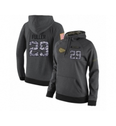 Football Women's Kansas City Chiefs #29 Kendall Fuller Stitched Black Anthracite Salute to Service Player Performance Hoodie