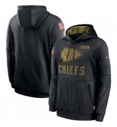 Men's NFL Kansas City Chiefs 2020 Salute To Service Black Pullover Hoodie