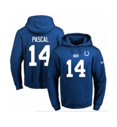 Football Men's Indianapolis Colts #14 Zach Pascal Royal Blue Name & Number Pullover Hoodie