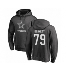 Football Dallas Cowboys #79 Michael Bennett Ash One Color Pullover Hoodie