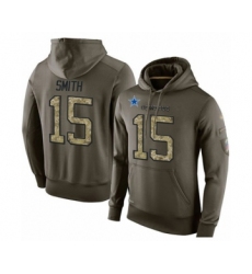 Football Men's Dallas Cowboys #15 Devin Smith Green Salute To Service Pullover Hoodie