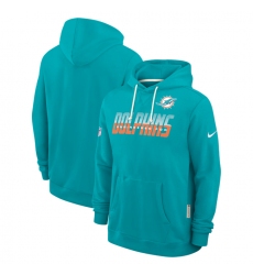 Men's Miami Dolphins Aqua Sideline Standard Issue Top Prospect Dri-FIT Hoodie