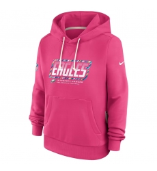 Men's Philadelphia Eagles Pink 2026 Crucial Catch Sideline Standard Issue Dri-FIT Pullover Hoodie