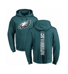 Philadelphia Eagles #51 Paul Worrilow Green Backer Pullover Hoodie