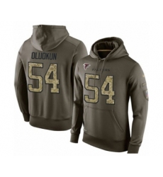 Football Men's Atlanta Falcons #54 Foye Oluokun Green Salute To Service Pullover Hoodie
