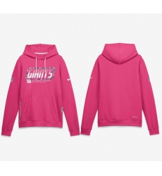Men's New York Giants Pink 2026 Crucial Catch Sideline Dri-FIT Pullover Hoodie