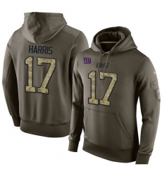 NFL Nike New York Giants #17 Dwayne Harris Green Salute To Service Men's Pullover Hoodie