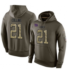 NFL Nike New York Giants #21 Landon Collins Green Salute To Service Men's Pullover Hoodie