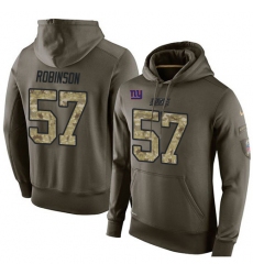 NFL Nike New York Giants #57 Keenan Robinson Green Salute To Service Men's Pullover Hoodie