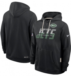 Men's New York Jets Black Sideline Standard Issue Top Prospect Dri-FIT Hoodie