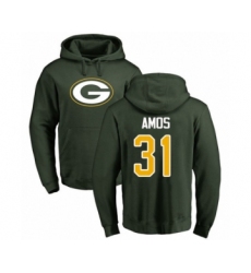 Football Green Bay Packers #31 Adrian Amos Green Name & Number Logo Pullover Hoodie